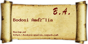 Bodosi Amália névjegykártya